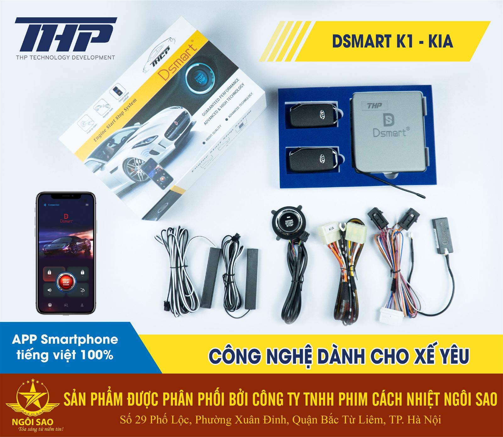 Bộ đề nổ từ xa Dsmart K1 dành cho xe KIA