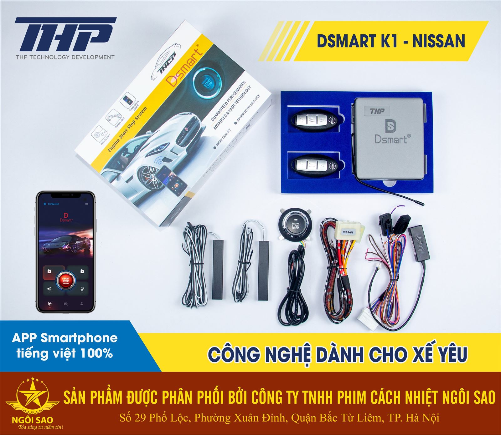 Bộ đề nổ từ xa Dsmart K1 dành cho xe Nissan